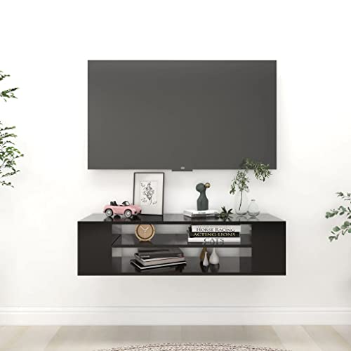 ULUYYUC Medienkonsole Hi-Fi-Schränke UnterhaltungsständerTV-Hängeschrank Schwarz 100x30x26,5 cm HolzwerkstoffGeeignet für Wohnzimmer, Schlafzimmer ULUYYUC Medienkonsole Hi-Fi-Schränke UnterhaltungsständerTV-Hängeschrank Schwarz 100x30x26,5 cm HolzwerkstoffGeeignet für Wohnzimmer, Schlafzimmer von ULUYYUC