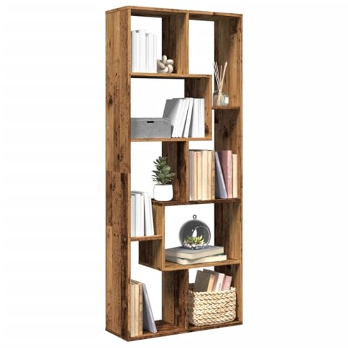 ULUYYUC Raumteiler Bücherregal Altholz-Optik Holzwerkstoff 67x25x161,5 cm Modernes Regalschrank mit 8 Fächern als Stauraumlösung für Wohnzimmer Büro Schlafzimmer ULUYYUC Raumteiler Bücherregal Altholz-Optik Holzwerkstoff 67x25x161,5 cm Modernes Regalschrank mit 8 Fächern als Stauraumlösung für Wohnzimmer Büro Schlafzimmer von ULUYYUC