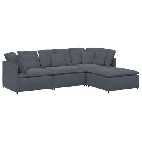 ULUYYUC Reading Chair Big Sofa Moderne Sessel Kleine Sofa - Modulares Sofa mit Fußhocker Kissen Samt Dunkelgrau für Esszimmer Schlafzimmer Küche Wohnzimmer ULUYYUC Reading Chair Big Sofa Moderne Sessel Kleine Sofa - Modulares Sofa mit Fußhocker Kissen Samt Dunkelgrau für Esszimmer Schlafzimmer Küche Wohnzimmer von ULUYYUC
