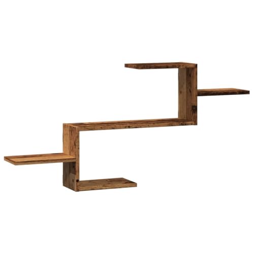 ULUYYUC Regale für Wände Wandregal Bücherregal Wand Regalböden - Wandregal Altholz-Optik 104x15x49 cm Holzwerkstoff für Badezimmer Wohnzimmer Terrasse Schlafzimmer von ULUYYUC