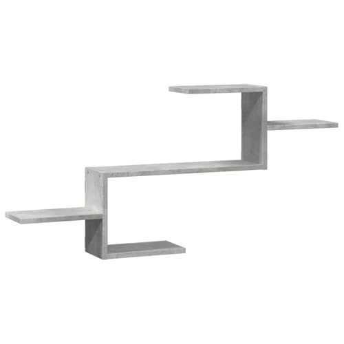 ULUYYUC Regale für Wände Wandregal Bücherregal Wand Regalböden - Wandregal Betongrau 104x15x49 cm Holzwerkstoff für Badezimmer Wohnzimmer Terrasse Schlafzimmer von ULUYYUC
