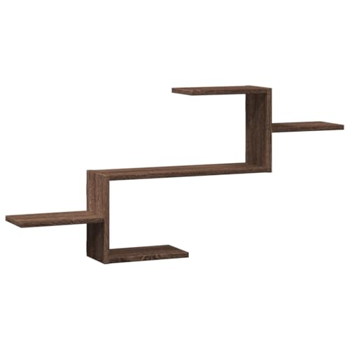 ULUYYUC Regale für Wände Wandregal Bücherregal Wand Regalböden - Wandregal Braun Eichen-Optik 104x15x49 cm Holzwerkstoff für Badezimmer Wohnzimmer Terrasse Schlafzimmer von ULUYYUC