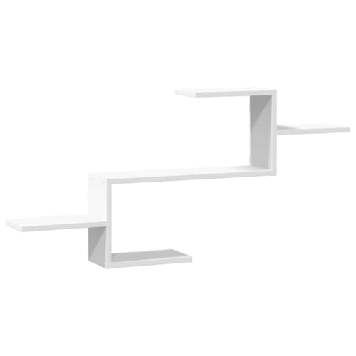 ULUYYUC Regale für Wände Wandregal Bücherregal Wand Regalböden - Wandregal Weiß 104x15x49 cm Holzwerkstoff für Badezimmer Wohnzimmer Terrasse Schlafzimmer von ULUYYUC