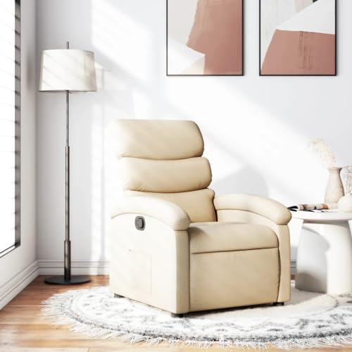 ULUYYUC Relaxsessel, Stillsessel Armchair Living Room Sessel & Stühle Schminkstuhl Geeignet für Gesellschaftsraum Arbeitszimmer Büro Speisesaal Creme Stoff von ULUYYUC