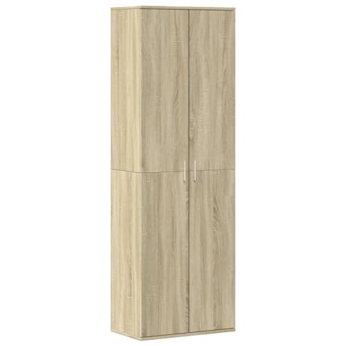 ULUYYUC Schließfachschrank Werkzeugschrank Medikamentenschrank Vorratsschrank Küche - Highboard Sonoma-Eiche 60x35x180 cm Holzwerkstoff für Ankleidezimmer Arbeitszimmer Werkstatt Outdoor von ULUYYUC