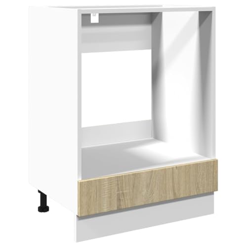 ULUYYUC Schrank Flur Buffetschrank Mehrzweckschrank Sideboard Wohnzimmer - Herdumbauschrank Sonoma-Eiche 60x46x81,5 cm Holzwerkstoff für Werkstatt Küche Bad Esszimmer von ULUYYUC