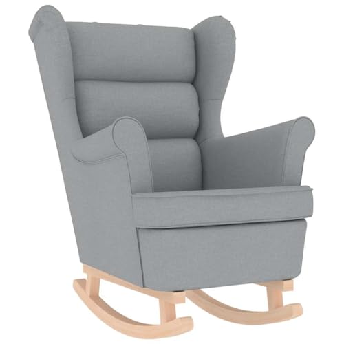 ULUYYUC Sessel Jugendzimmer Gaming Stuhl Loungesessel Wohnzimmer Sessel & Stühle - Schaukelsessel Hellgrau 74x90x102 cm Stoff für Jugendzimmer Esszimmer Balkon Outdoor von ULUYYUC