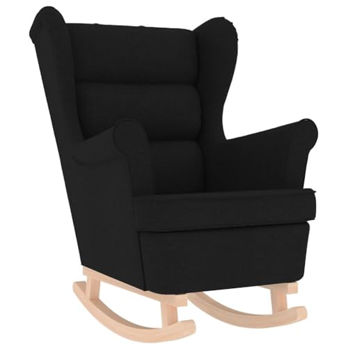 ULUYYUC Sessel Jugendzimmer Gaming Stuhl Loungesessel Wohnzimmer Sessel & Stühle - Schaukelsessel Schwarz 74x90x102 cm Stoff für Jugendzimmer Esszimmer Balkon Outdoor von ULUYYUC