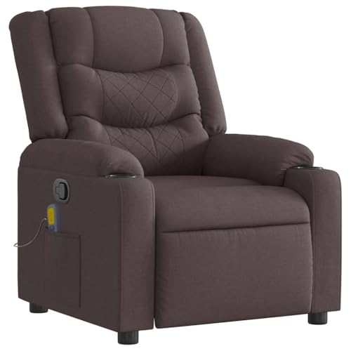 ULUYYUC Sessel Schlafzimmer Esszimmerstühle Wohnzimmer Bequem Big Sessel - Massagesessel Dunkelbraun Stoff für Jugendzimmer Arbeitszimmer Outdoor Wohnzimmer von ULUYYUC