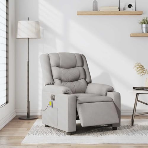 ULUYYUC Sessel Schlafzimmer Esszimmerstühle Wohnzimmer Bequem Big Sessel - Massagesessel Elektrisch Wolkengrau Stoff für Jugendzimmer Arbeitszimmer Outdoor Wohnzimmer von ULUYYUC