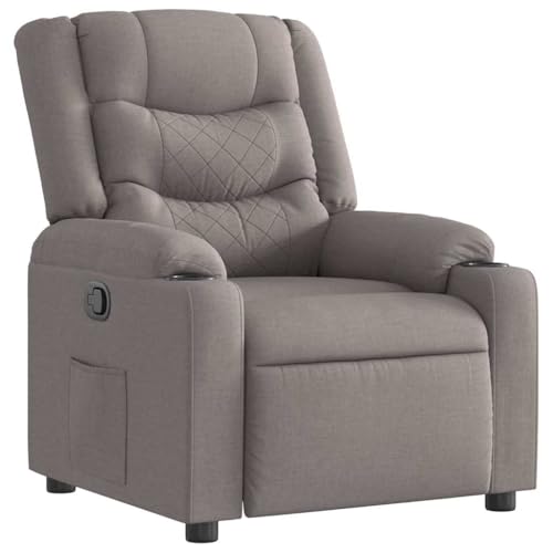 ULUYYUC Sessel Schlafzimmer Esszimmerstühle Wohnzimmer Bequem Big Sessel - Relaxsessel Taupe Stoff für Jugendzimmer Arbeitszimmer Outdoor Wohnzimmer von ULUYYUC