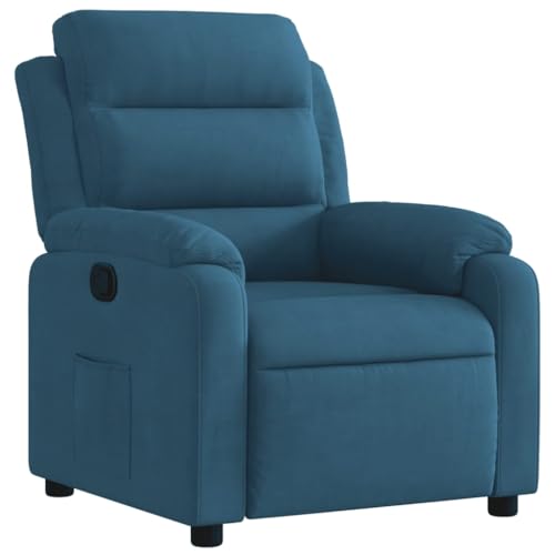ULUYYUC Sessel Schlafzimmer Schreibtischstuhl Bürostühle Big Sessel - Relaxsessel Blau Samt für Schlafzimmer Balkon Arbeitszimmer Outdoor von ULUYYUC
