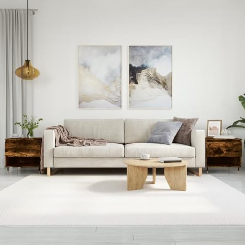 ULUYYUC Set aus 2 Couchtischen Beistelltischen in Räuchereiche, Holzwerkstoff mit Metallbeinen, 50x46x50 cm, Modernes Design mit Stauraum für Wohnzimmer ULUYYUC Set aus 2 Couchtischen Beistelltischen in Räuchereiche, Holzwerkstoff mit Metallbeinen, 50x46x50 cm, Modernes Design mit Stauraum für Wohnzimmer von ULUYYUC