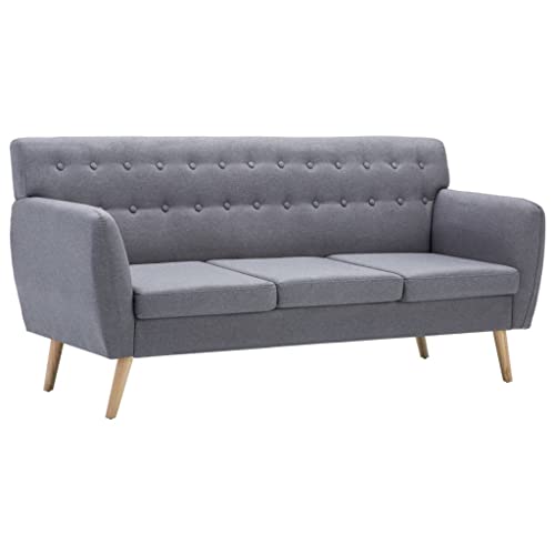 ULUYYUC Sitzgarnitur Wohnzimmer Big Sofa Couch Klein Kleine Sofa - 3-Sitzer-Sofa Stoff 172x70x82 cm Hellgrau für Jugendzimmer Küche Wohnzimmer Schlafzimmer von ULUYYUC