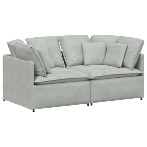ULUYYUC Sitzgarnitur Wohnzimmer Big Sofa Couch Klein Kleine Sofa - Modulares Sofa mit Kissen Samt Hellgrau für Esszimmer Wohnzimmer Küche Schlafzimmer ULUYYUC Sitzgarnitur Wohnzimmer Big Sofa Couch Klein Kleine Sofa - Modulares Sofa mit Kissen Samt Hellgrau für Esszimmer Wohnzimmer Küche Schlafzimmer von ULUYYUC