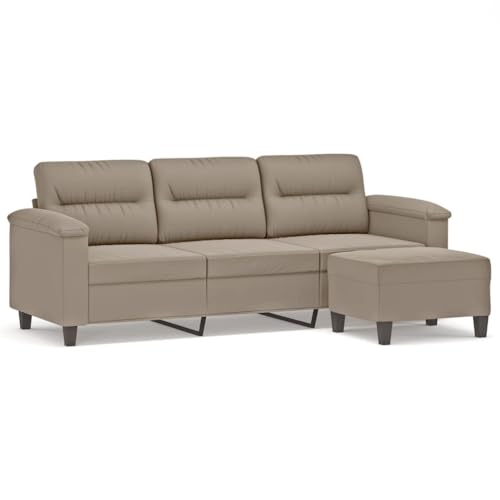 ULUYYUC Sitzgarnitur Wohnzimmer Big Sofa Lesesessel Kleines Sofa für Jugendzimmer - 3-Sitzer-Sofa mit Hocker Taupe 180 cm Mikrofasergewebe für Schlafzimmer Wohnzimmer Balkon Jugendzimmer ULUYYUC Sitzgarnitur Wohnzimmer Big Sofa Lesesessel Kleines Sofa für Jugendzimmer - 3-Sitzer-Sofa mit Hocker Taupe 180 cm Mikrofasergewebe für Schlafzimmer Wohnzimmer Balkon Jugendzimmer von ULUYYUC