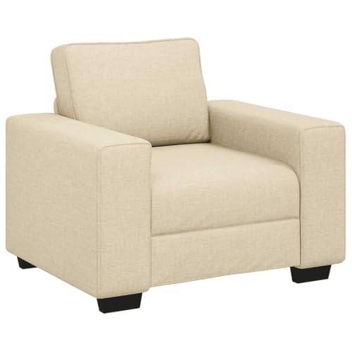 ULUYYUC Sitzgarnitur Wohnzimmer Big Sofa Lesesessel Kleines Sofa für Jugendzimmer - Sessel Creme 60 cm Stoff für Schlafzimmer Wohnzimmer Balkon Küche von ULUYYUC