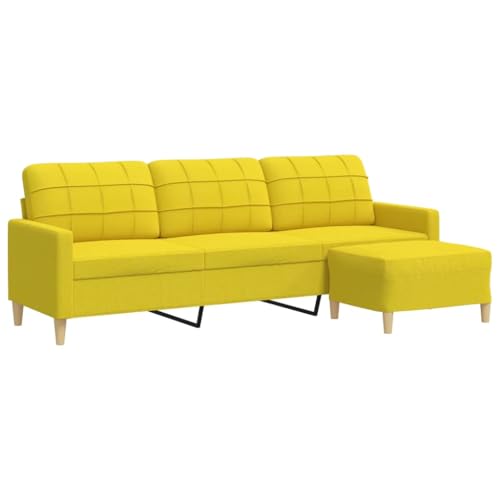 ULUYYUC Sofa Wohnzimmer Big Küchensofa Kleines für Jugendzimmer - 3-Sitzer-Sofa mit Hocker Hellgelb 210 cm Stoff für Küche Wohnzimmer Esszimmer Schlafzimmer ULUYYUC Sofa Wohnzimmer Big Küchensofa Kleines für Jugendzimmer - 3-Sitzer-Sofa mit Hocker Hellgelb 210 cm Stoff für Küche Wohnzimmer Esszimmer Schlafzimmer von ULUYYUC