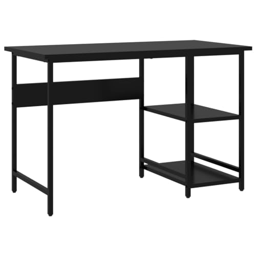 ULUYYUC Spieltisch Schminktisch Gaming Tisch Esstische - Computertisch Schwarz 105x55x72 cm MDF und Metall für Balkon Arbeitszimmer Jugendzimmer Küche von ULUYYUC