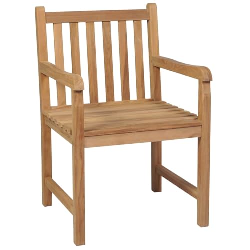 ULUYYUC Stuhl Esszimmer Campingstuhl Gartenmöbel Barhocker - Gartenstühle 8 STK. mit Taupe Kissen Massivholz Teak für Balkon Sauna Esszimmer Campingplatz von ULUYYUC