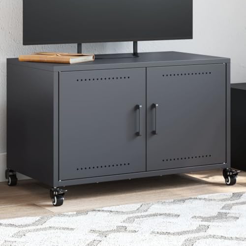 ULUYYUC TV Schrank Anthrazit 68x39x43,5 cm Kaltgewalzter Stahl mit 2 Türen und Rollen für Wohnzimmer ULUYYUC TV Schrank Anthrazit 68x39x43,5 cm Kaltgewalzter Stahl mit 2 Türen und Rollen für Wohnzimmer von ULUYYUC
