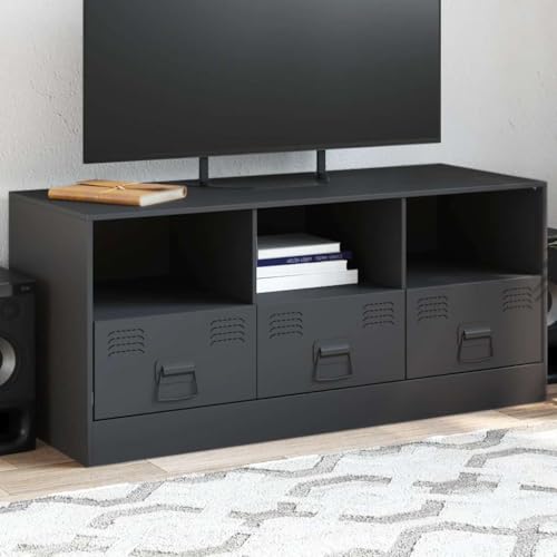 ULUYYUC TV Schrank Anthrazit 99x39x44 cm Kaltgewalzter Stahl mit 3 Schubladen und Griffen Modernes Design Robust für Wohnzimmer ULUYYUC TV Schrank Anthrazit 99x39x44 cm Kaltgewalzter Stahl mit 3 Schubladen und Griffen Modernes Design Robust für Wohnzimmer von ULUYYUC