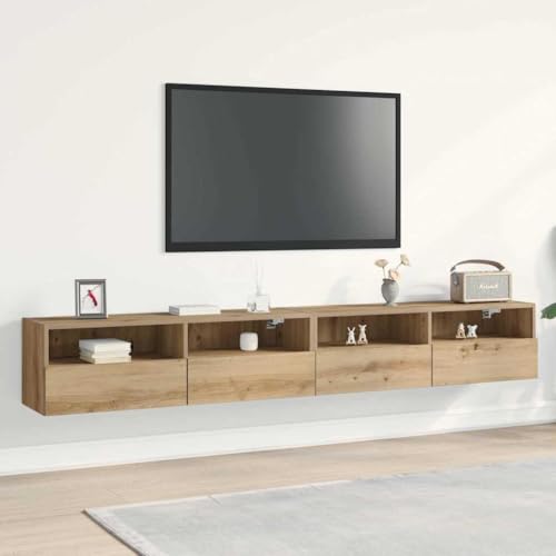 ULUYYUC TV Schrank Artisan Eiche 100x30x30 cm Moderner TV Unterschrank mit 3 Türen und Stauraum aus Holzwerkstoff Matt Braun für Wohnzimmer ULUYYUC TV Schrank Artisan Eiche 100x30x30 cm Moderner TV Unterschrank mit 3 Türen und Stauraum aus Holzwerkstoff Matt Braun für Wohnzimmer von ULUYYUC
