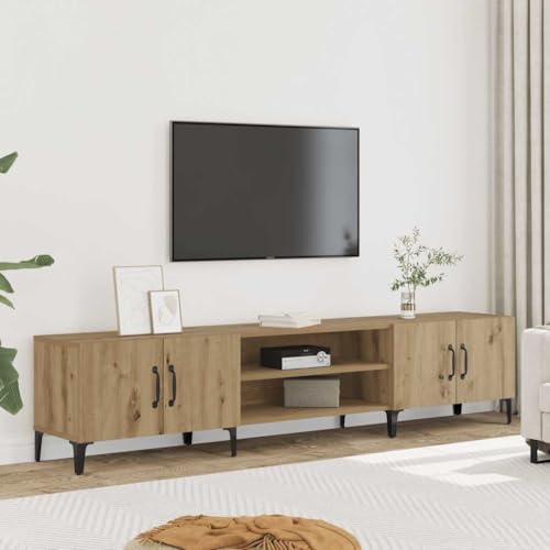 ULUYYUC TV Schrank Artisan Eiche 180 cm Moderner Fernsehschrank mit 4 Türen und Stauraum aus Holzwerkstoff und Metall für Wohnzimmer und Flur ULUYYUC TV Schrank Artisan Eiche 180 cm Moderner Fernsehschrank mit 4 Türen und Stauraum aus Holzwerkstoff und Metall für Wohnzimmer und Flur von ULUYYUC