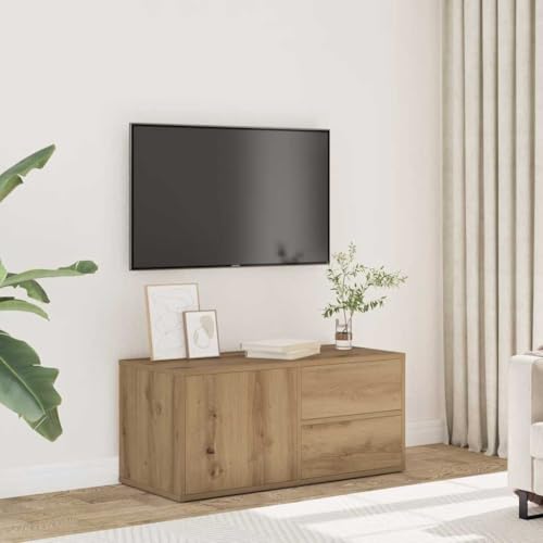 ULUYYUC TV Schrank Artisan-Eiche 80x34x35,5 cm Holzwerkstoff mit 2 Schubladen und Tür für Stauraum Stabile Tischplatte und Pflegeleicht für Wohnzimmer und Schlafzimmer ULUYYUC TV Schrank Artisan-Eiche 80x34x35,5 cm Holzwerkstoff mit 2 Schubladen und Tür für Stauraum Stabile Tischplatte und Pflegeleicht für Wohnzimmer und Schlafzimmer von ULUYYUC
