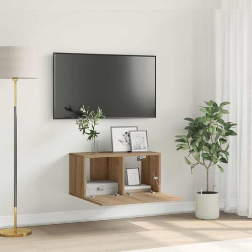 ULUYYUC TV Schrank Artisan Eiche Holzwerkstoff TV Board mit 2 Türen Wandmontage Modernes Lowboard für Wohnzimmer ULUYYUC TV Schrank Artisan Eiche Holzwerkstoff TV Board mit 2 Türen Wandmontage Modernes Lowboard für Wohnzimmer von ULUYYUC