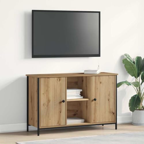 ULUYYUC TV Schrank Eiche Modern Artisan Entertainment Center 101x35x65 cm Braun mit 2 Türen Stauraum für Wohnzimmer ULUYYUC TV Schrank Eiche Modern Artisan Entertainment Center 101x35x65 cm Braun mit 2 Türen Stauraum für Wohnzimmer von ULUYYUC