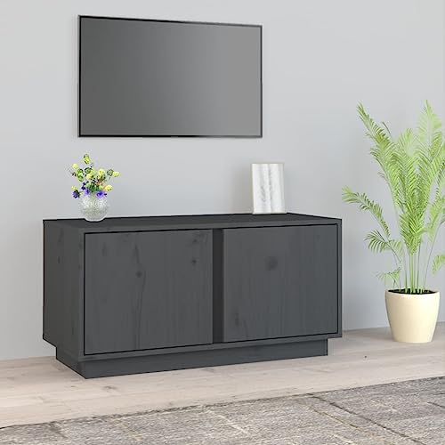 ULUYYUC TV Schrank Grau 80x35x40,5 cm Massivholz Kiefer Modernes Design mit 2 Türen Stauraum für Wohnzimmer ULUYYUC TV Schrank Grau 80x35x40,5 cm Massivholz Kiefer Modernes Design mit 2 Türen Stauraum für Wohnzimmer von ULUYYUC