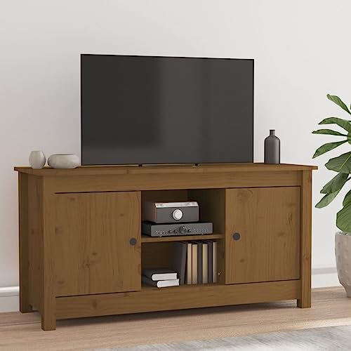ULUYYUC TV Schrank Honigbraun Massivholz Kiefer 103x36,5x52 cm Modernes Design mit 4 Fächern und 2 Türen Stabiler Fernsehschrank für Wohnzimmer ULUYYUC TV Schrank Honigbraun Massivholz Kiefer 103x36,5x52 cm Modernes Design mit 4 Fächern und 2 Türen Stabiler Fernsehschrank für Wohnzimmer von ULUYYUC
