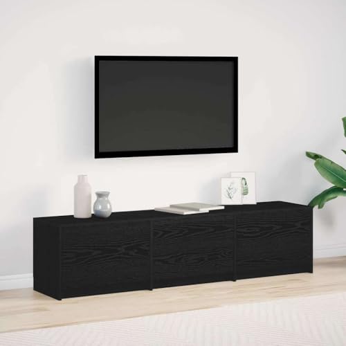 ULUYYUC TV Schrank LED Beleuchtung Moderner TV Unterschrank aus Holzwerkstoff in Schwarz 162.5x34x40 cm mit 3 Schiebetüren für Wohnzimmer ULUYYUC TV Schrank LED Beleuchtung Moderner TV Unterschrank aus Holzwerkstoff in Schwarz 162.5x34x40 cm mit 3 Schiebetüren für Wohnzimmer von ULUYYUC