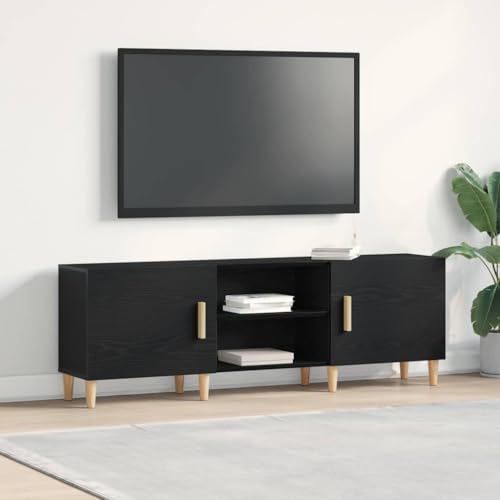 ULUYYUC TV Schrank Moderner Fernsehschrank aus Holzwerkstoff in Schwarz 150 x 30 x 50 cm Stauraum Schiebetüren für Wohnzimmer ULUYYUC TV Schrank Moderner Fernsehschrank aus Holzwerkstoff in Schwarz 150 x 30 x 50 cm Stauraum Schiebetüren für Wohnzimmer von ULUYYUC