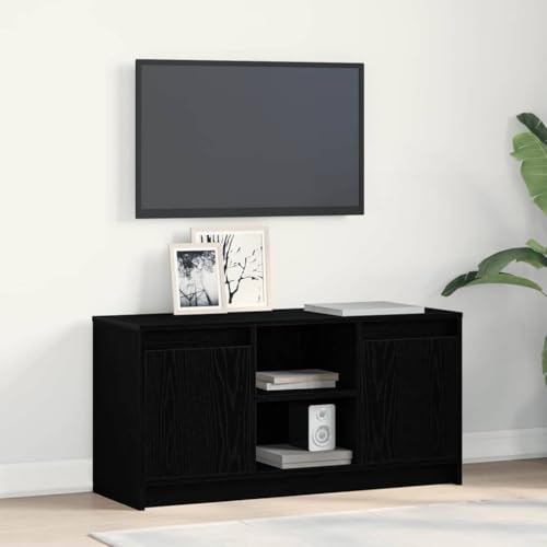 ULUYYUC TV Schrank Modernes Design mit Schwarz Eichenfurnier Holzwerkstoff Fernsehtisch Lowboard 100x34x50 cm für Wohnzimmer ULUYYUC TV Schrank Modernes Design mit Schwarz Eichenfurnier Holzwerkstoff Fernsehtisch Lowboard 100x34x50 cm für Wohnzimmer von ULUYYUC
