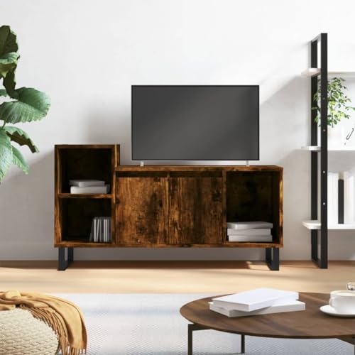 ULUYYUC TV Schrank Räuchereiche 100x35x55 cm Holzwerkstoff mit 5 Fächern und Türen für Wohnzimmer ULUYYUC TV Schrank Räuchereiche 100x35x55 cm Holzwerkstoff mit 5 Fächern und Türen für Wohnzimmer von ULUYYUC