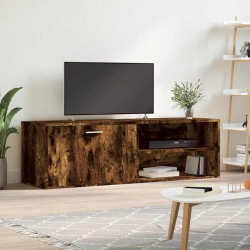 ULUYYUC TV Schrank Räuchereiche 120x34x37 cm Holzwerkstoff Modernes Design mit Stauraum Robust & Langlebig für Wohnzimmer Schlafzimmer von ULUYYUC