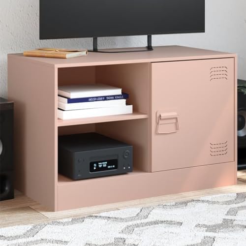 ULUYYUC TV Schrank Rosa 67x 39 x 44 cm TV Sideboard mit Metallgriff und Tür aus Kaltgewalztem Stahl für Wohnzimmer ULUYYUC TV Schrank Rosa 67x 39 x 44 cm TV Sideboard mit Metallgriff und Tür aus Kaltgewalztem Stahl für Wohnzimmer von ULUYYUC