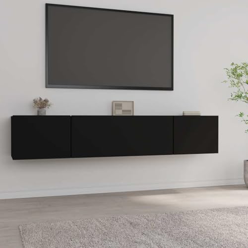 ULUYYUC TV Schrank Schwarz 80x 30 x 30 cm Holzwerkstoff mit 2 Klapptüren und Wandmontage für Wohnzimmer Schlafzimmer und Flur ULUYYUC TV Schrank Schwarz 80x 30 x 30 cm Holzwerkstoff mit 2 Klapptüren und Wandmontage für Wohnzimmer Schlafzimmer und Flur von ULUYYUC