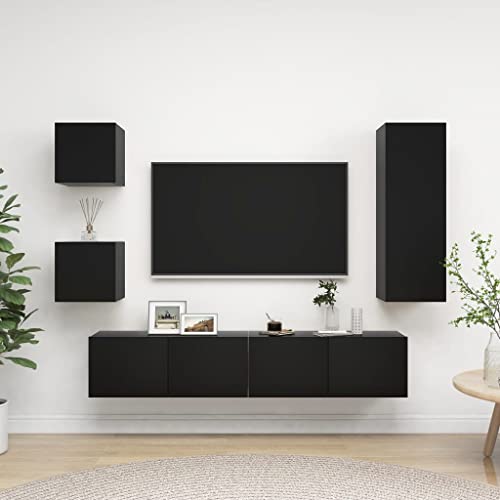 ULUYYUC TV Schrank Schwarz Holzwerkstoff Hängend 30 5 x 30 x 90 cm Modernes Design mit Stauraum für Wohnzimmer Schlafzimmer ULUYYUC TV Schrank Schwarz Holzwerkstoff Hängend 30 5 x 30 x 90 cm Modernes Design mit Stauraum für Wohnzimmer Schlafzimmer von ULUYYUC