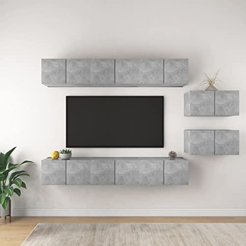 ULUYYUC TV Schrank Set Betongrau 60x30x30 cm Moderner Wandmontage Hängeschrank aus Holzwerkstoff mit Großem Stauraum für Wohnzimmer ULUYYUC TV Schrank Set Betongrau 60x30x30 cm Moderner Wandmontage Hängeschrank aus Holzwerkstoff mit Großem Stauraum für Wohnzimmer von ULUYYUC