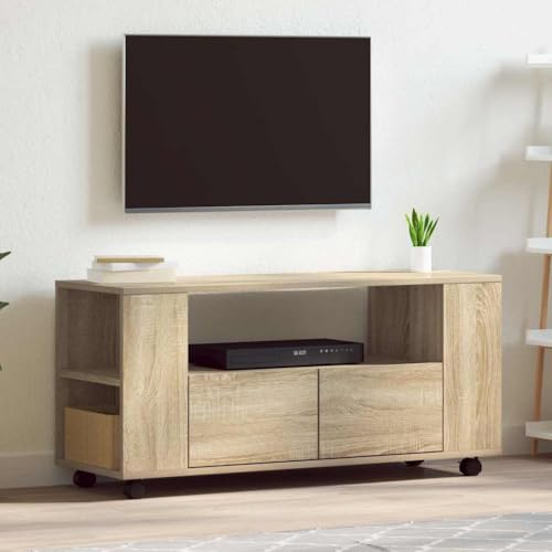 ULUYYUC TV Schrank Sonoma Eiche Holzwerkstoff 102x34,5x43 cm Modernes Design mit Rollen und Stauraum für Wohnzimmer ULUYYUC TV Schrank Sonoma Eiche Holzwerkstoff 102x34,5x43 cm Modernes Design mit Rollen und Stauraum für Wohnzimmer von ULUYYUC