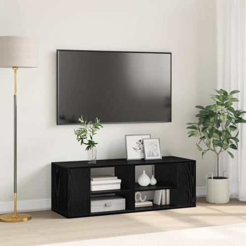 ULUYYUC TV Schrank Wandmontiert Holzwerkstoff 102 x 35 x 35 cm Schwarze Eiche Modernes Design mit Stauraum für Wohnzimmer von ULUYYUC