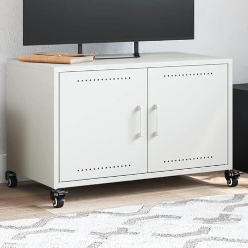 ULUYYUC TV Schrank Weiß 68x39x43,5 cm Kaltgewalzter Stahl Medienschrank mit Rollen und Stauraum für Wohnzimmer ULUYYUC TV Schrank Weiß 68x39x43,5 cm Kaltgewalzter Stahl Medienschrank mit Rollen und Stauraum für Wohnzimmer von ULUYYUC
