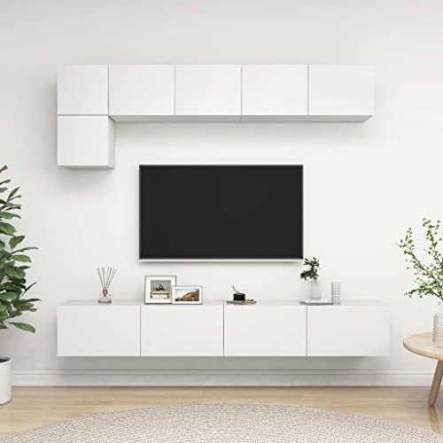 ULUYYUC TV Schrank Weiß Hängendes TV Board Set 60 80 100 cm Holzwerkstoff mit Stauraum Modernes Design für Wohnzimmer Schlafzimmer ULUYYUC TV Schrank Weiß Hängendes TV Board Set 60 80 100 cm Holzwerkstoff mit Stauraum Modernes Design für Wohnzimmer Schlafzimmer von ULUYYUC