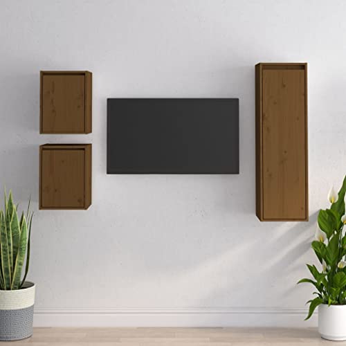 ULUYYUC TV Schrank aus Massivholz Kiefer 30x30x40 cm und 100 cm Honigbraun Hängeschrank mit Modernem Design für Wohnzimmer ULUYYUC TV Schrank aus Massivholz Kiefer 30x30x40 cm und 100 cm Honigbraun Hängeschrank mit Modernem Design für Wohnzimmer von ULUYYUC