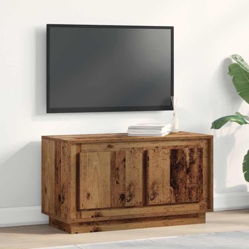 ULUYYUC TV Schrank aus recyceltem Massivholz 80x35x45 cm Braun Naturholz Rustikales Design mit 2 Türen für Wohnzimmer ULUYYUC TV Schrank aus recyceltem Massivholz 80x35x45 cm Braun Naturholz Rustikales Design mit 2 Türen für Wohnzimmer von ULUYYUC