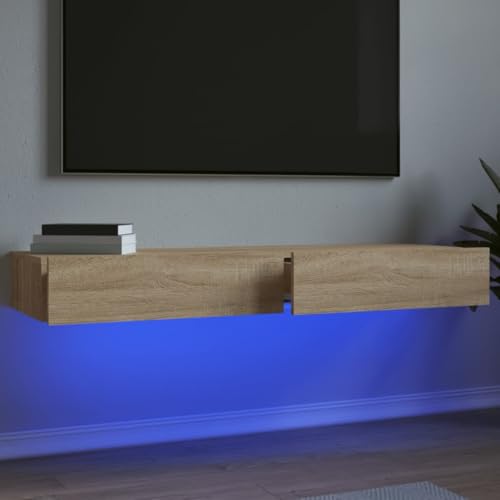 ULUYYUC TV Schrank mit LED Beleuchtung 2 Stück Holzwerkstoff Sonoma Eiche 120 x 35 x 15 5 cm Moderner Fernsehschrank mit RGB Beleuchtung Stauraum für Wohnzimmer ULUYYUC TV Schrank mit LED Beleuchtung 2 Stück Holzwerkstoff Sonoma Eiche 120 x 35 x 15 5 cm Moderner Fernsehschrank mit RGB Beleuchtung Stauraum für Wohnzimmer von ULUYYUC