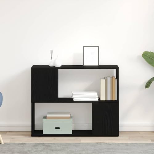 ULUYYUC TV Stand Schwarz Rechteckig aus Holzwerkstoff Modernes Design 80x24x63 cm Stilvoll & Funktional für Wohnzimmer von ULUYYUC
